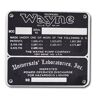 Wayne 60, 70 Gas Pump ID Tag