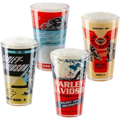 Harley-Davidson Harley Davidson Vintage Poster Pint Glas Set Harley-Davidson Harley Davidson Vintage Poster Pint Glas Set