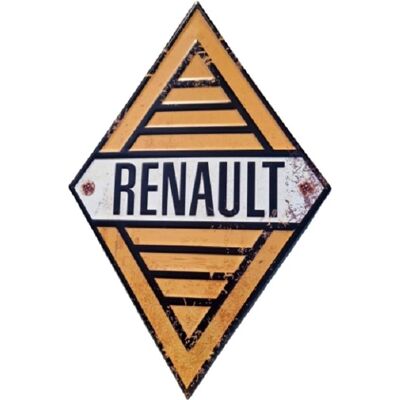 Renault Die-Cut Metalen Wandbord met Embossing 40x60 cm Renault Die-Cut Metalen Wandbord met Embossing 40x60 cm