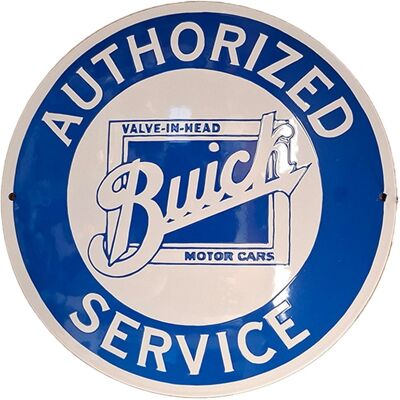 Buick Service Emaille Bord - Ø30cm Buick Service Emaille Bord - Ø30cm