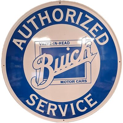 Buick Service Emaille Bord - Ø60cm Buick Service Emaille Bord - Ø60cm