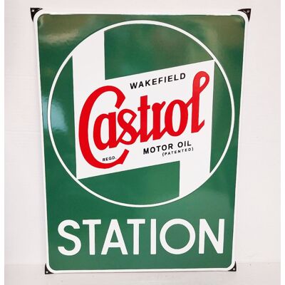 Castrol Station Emaille Bord - 52 x 40cm Castrol Station Emaille Bord - 52 x 40cm