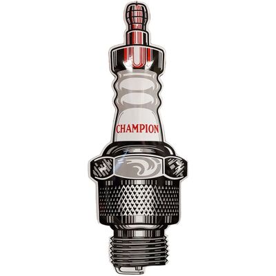 Champion Bougie Gevormd Emaille Bord - 80 x 30cm Champion Bougie Gevormd Emaille Bord - 80 x 30cm