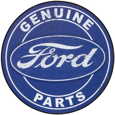 Ford Genuine Parts Rond Wandbord Hout 56 cm Ford Genuine Parts Rond Wandbord Hout 56 cm