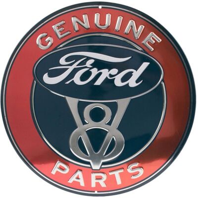 Ford V8 Genuine Parts Metalen Bord - Ø31cm Ford V8 Genuine Parts Metalen Bord - Ø31cm