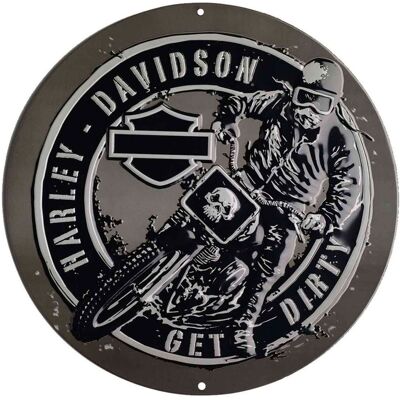 Harley-Davidson Get Dirty Metalen Bord Harley-Davidson Get Dirty Metalen Bord