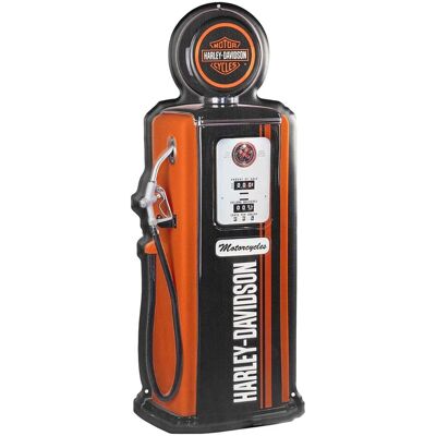 Harley-Davidson - Metaal Bord Benzine Pomp Harley-Davidson - Metaal Bord Benzine Pomp