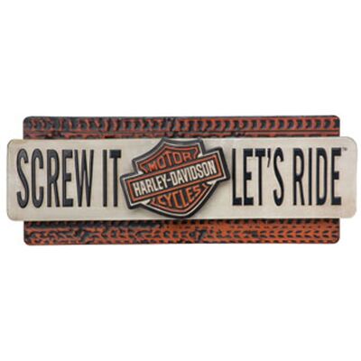 Harley-Davidson Screw It Let's Ride Metalen Bord - Metalen Bord Harley-Davidson Screw It Let's Ride Metalen Bord - Metalen Bord