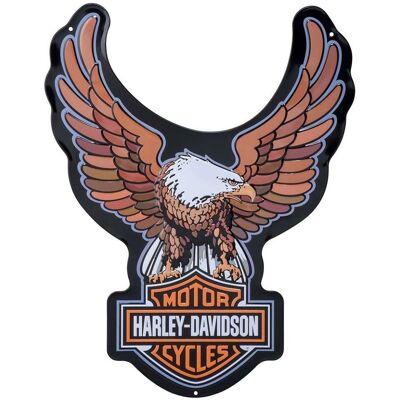 Harley-Davidson Metalen Bord - Bar & Shield Eagle - Met Relief 39 x 51 cm Harley-Davidson Metalen Bord - Bar & Shield Eagle - Met Relief 39 x 51 cm