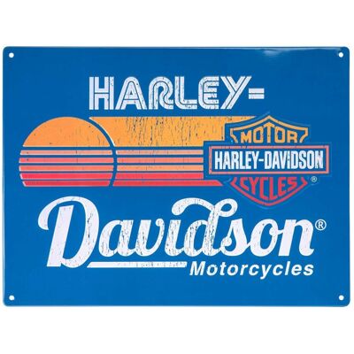 Harley-Davidson Bar & Shield Sunset Tinnen Bord Met Reliëf - 30 x 40 cm 33% korting Harley-Davidson Bar & Shield Sunset Tinnen Bord Met Reliëf - 30 x 40 cm 33% korting