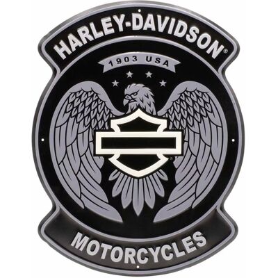 Harley-Davidson Harley Davidson - Open B&S Adelaar Metalen Bord Harley-Davidson Harley Davidson - Open B&S Adelaar Metalen Bord