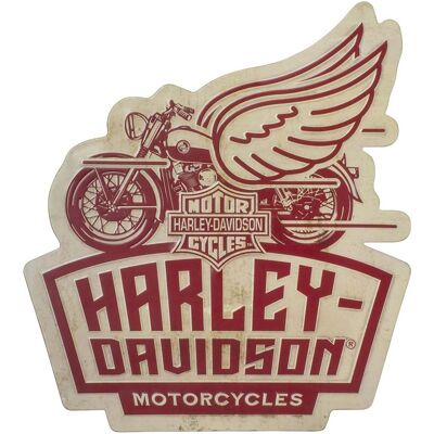 Harley-Davidson Winged Motorcycle Metalen Bord Harley-Davidson Winged Motorcycle Metalen Bord