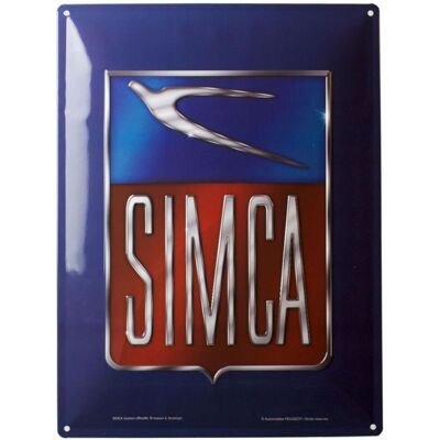 Renault Simca Logo Metalen Bord 30 x 40cm Renault Simca Logo Metalen Bord 30 x 40cm