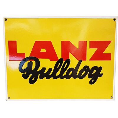 Lanz Bulldog Emaille Bord - 40 x 30cm Lanz Bulldog Emaille Bord - 40 x 30cm