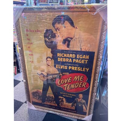 Originele Elvis Presley Love Me Tender Poster 1956 In Lijst Originele Elvis Presley Love Me Tender Poster 1956 In Lijst