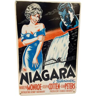 Marilyn Monroe Niagara Movie Poster Metalen Bord 29.5 x 44.5 cm Marilyn Monroe Niagara Movie Poster Metalen Bord 29.5 x 44.5 cm