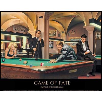 Fiftiesstore Marilyn Monroe, Elvis Presley, James Dean & Humphrey Bogart - Game Of Fate Poster Fiftiesstore Marilyn Monroe, Elvis Presley, James Dean & Humphrey Bogart - Game Of Fate Poster