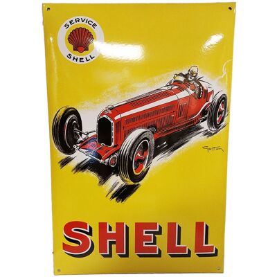Shell Racecar Emaille Bord - 60 x 40cm Shell Racecar Emaille Bord - 60 x 40cm