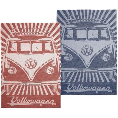 Volkswagen T1 Bus Keukendoek Set - Blauw & Rood Volkswagen T1 Bus Keukendoek Set - Blauw & Rood