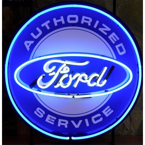 Ford Service Neon Met Achterplaat 60 x 60 cm