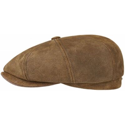 Stetson 8 Panel Cap Leather Brown-61/XL Stetson 8 Panel Cap Leather Brown-61/XL