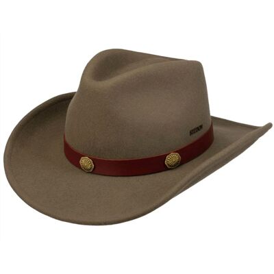 Stetson Tamalo Western Woolfelt Hat Dark Gey Beige-61 / XL Stetson Tamalo Western Woolfelt Hat Dark Gey Beige-61 / XL