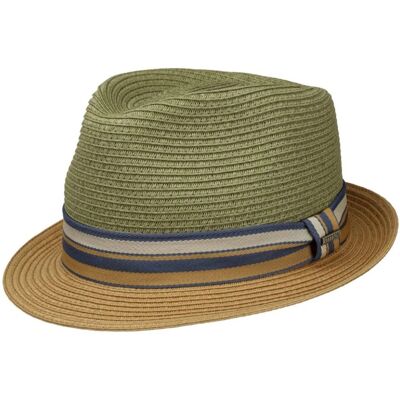 Stetson Trilby Toyo Hat Green Natural-61 / XL Stetson Trilby Toyo Hat Green Natural-61 / XL
