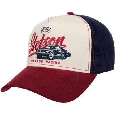 Stetson Trucker Pet Vintage Racing Blauw Rood Stetson Trucker Pet Vintage Racing Blauw Rood