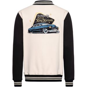 King Kerosin Detroit Greaser College Jacket Ecru-L King Kerosin Detroit Greaser College Jacket Ecru-L