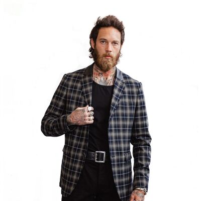 Fiftiesstore Chet Rock Chuck Blazer Tartan Green-S Fiftiesstore Chet Rock Chuck Blazer Tartan Green-S