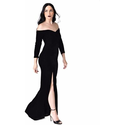 Collectif Anjelica Velvet Maxi Dress Black-XS 29% korting Collectif Anjelica Velvet Maxi Dress Black-XS 29% korting