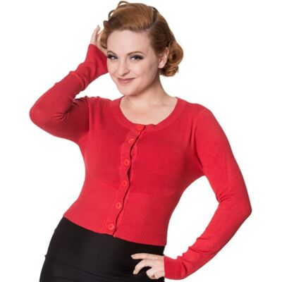 Fiftiesstore Banned Dolly Cardi Red-M Fiftiesstore Banned Dolly Cardi Red-M