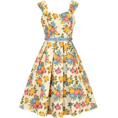 Collectif Jill Rose Garden Swing Dress Multi-XXXL Collectif Jill Rose Garden Swing Dress Multi-XXXL
