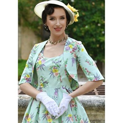 Dolly and Dotty Dolly & Dotty Lisette Bolero Pastel Flower Mint-XL Dolly and Dotty Dolly & Dotty Lisette Bolero Pastel Flower Mint-XL