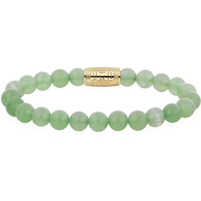 PMD - Danny Vera Rebel & Rose Danny Vera Coke Bottle Green With Gold PMD Logo Bracelet - 8mm-L PMD - Danny Vera Rebel & Rose Danny Vera Coke Bottle Green With Gold PMD Logo Bracelet - 8mm-L