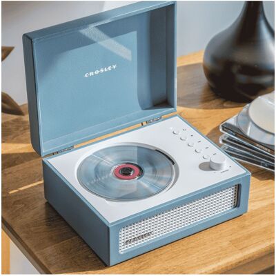 Crosley CD Player - Gewassen Blauw Crosley CD Player - Gewassen Blauw