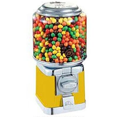 Beaver RB16 Snoep Automaat Aluminium/Geel - Grote Kauwgom - 50 Eurocent Beaver RB16 Snoep Automaat Aluminium/Geel - Grote Kauwgom - 50 Eurocent