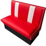 Hollywood Diner Retro Bank - Rood/Wit - Vanaf 75 cm