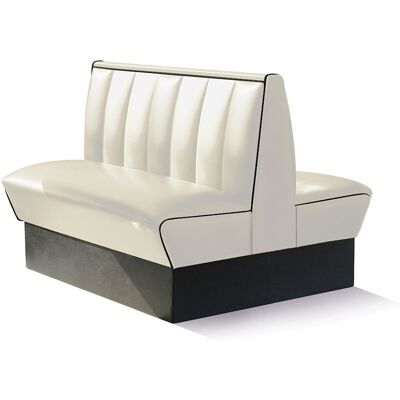 Bel Air Retro Fifties Furniture Classic Retro Diner Bank Bel Air HW120 DB Gebroken Wit Zwarte Biezen Bel Air Retro Fifties Furniture Classic Retro Diner Bank Bel Air HW120 DB Gebroken Wit Zwarte Biezen