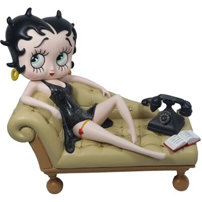 Betty Boop op Cream Chaise Lounge Bankje Beeld - 19 cm Betty Boop op Cream Chaise Lounge Bankje Beeld - 19 cm