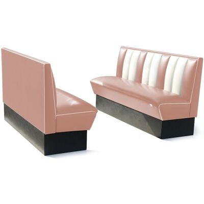 Bel Air Retro Fifties Furniture Classic Retro Diner Bank Bel Air HW150 Roze Bel Air Retro Fifties Furniture Classic Retro Diner Bank Bel Air HW150 Roze
