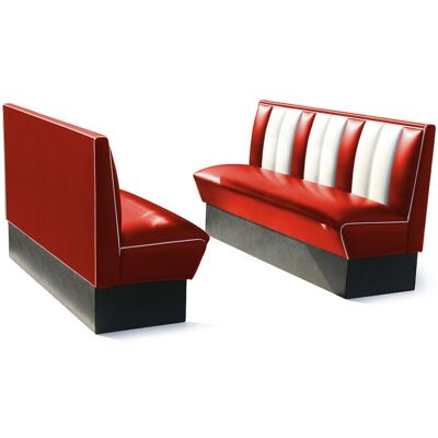 Bel Air Retro Fifties Furniture Classic Retro Diner Bank Bel Air HW150 Rood Bel Air Retro Fifties Furniture Classic Retro Diner Bank Bel Air HW150 Rood