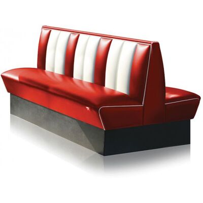Bel Air Retro Fifties Furniture Classic Dubbele Retro Diner Bank Bel Air HW150 Rood Bel Air Retro Fifties Furniture Classic Dubbele Retro Diner Bank Bel Air HW150 Rood