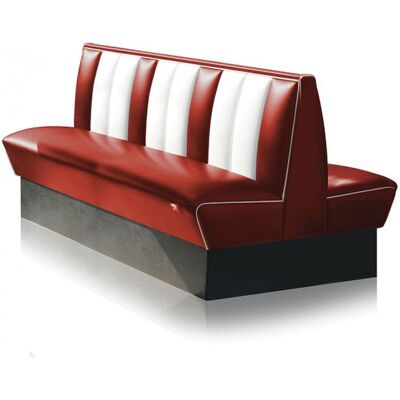 Bel Air Retro Fifties Furniture Classic Dubbele Retro Diner Bank Bel Air HW150 Ruby Bel Air Retro Fifties Furniture Classic Dubbele Retro Diner Bank Bel Air HW150 Ruby