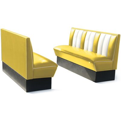 Bel Air Retro Fifties Furniture Classic Retro Diner Bank Bel Air HW150 Geel Bel Air Retro Fifties Furniture Classic Retro Diner Bank Bel Air HW150 Geel