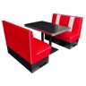 Hollywood Diner Retro Diner Set - Rood/Wit