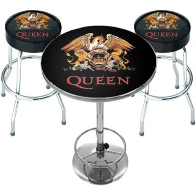 Fiftiesstore Queen Classic Crest Bar Set - Statafel + 2 Barkrukken 8% korting Fiftiesstore Queen Classic Crest Bar Set - Statafel + 2 Barkrukken 8% korting