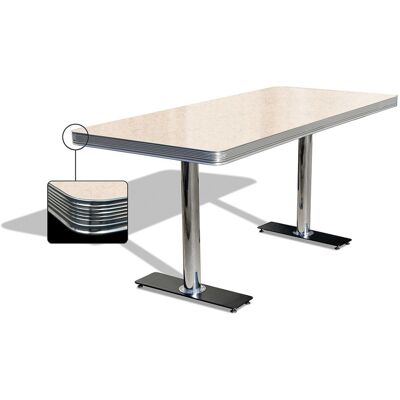 Bel Air Retro Fifties Furniture Bel Air Tafel TO-29W Antiek Wit Bel Air Retro Fifties Furniture Bel Air Tafel TO-29W Antiek Wit