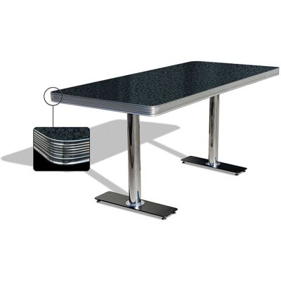 Bel Air Retro Fifties Furniture Bel Air Tafel TO-29W Blackstone Bel Air Retro Fifties Furniture Bel Air Tafel TO-29W Blackstone