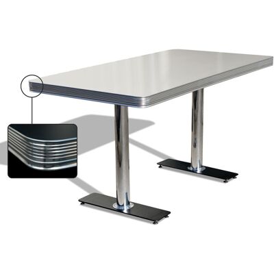 Bel Air Retro Fifties Furniture Bel Air Diner Tafel TO-25W Antique White Bel Air Retro Fifties Furniture Bel Air Diner Tafel TO-25W Antique White
